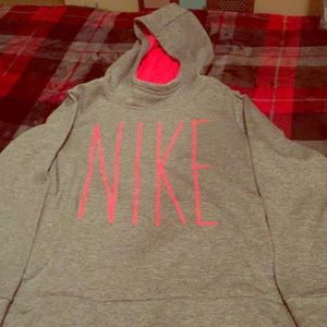 mostly grey with pink hood and lettering